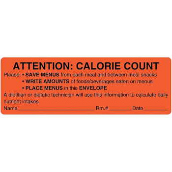 Rrd Calorie Count Labels 6" X 2"