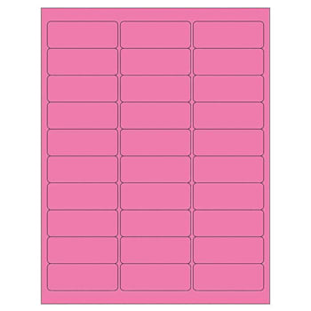 Rrd Laser Printer Label 2-5/8" X 1" Pink Package Of 25