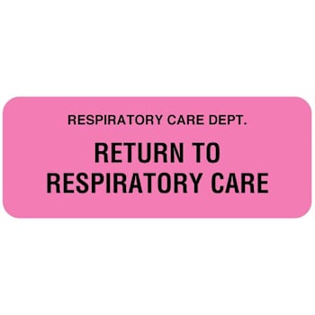 Rrd Oxygen Therapy And Treatment Label 2-1/4" X 7/8"