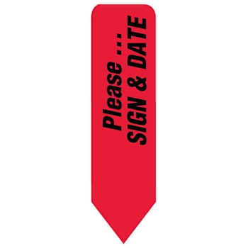 Image for Rrd Uniarrow Jr Please Sign/Date Red Package Of 300 from HD Supply