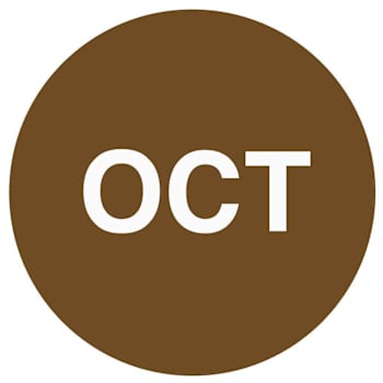 Rrd October Month Inventory Label 1" X 1"