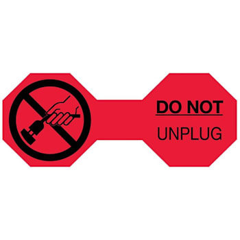 Rrd Do Not Unplug Cord Flag 3-1/4" X 1-1/2"
