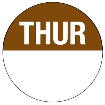 Rrd Thursday Inventory Label 7/8" X 7/8"