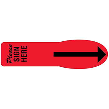 Rrd Extra Large Uniflag 2-1/4" X 5/8" Red Package Of 90
