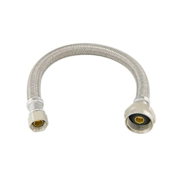 Brasscraft Braided Polymer Toilet Connector, 3/8" Comp X 7/8" Ballcock X 12"