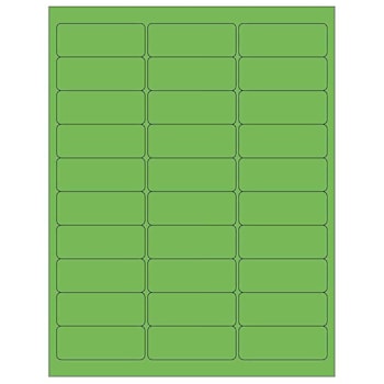 Rrd Laser Printer Label 2-5/8" X 1" Green Package Of 25