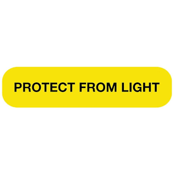 Rrd Protect From Light Medication Instruction Label 1-5/8" X 3/8"