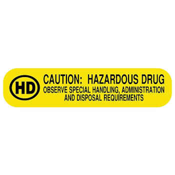 Rrd Hazardous Drug Medication Instruction Label 1-5/8" X 3/8"
