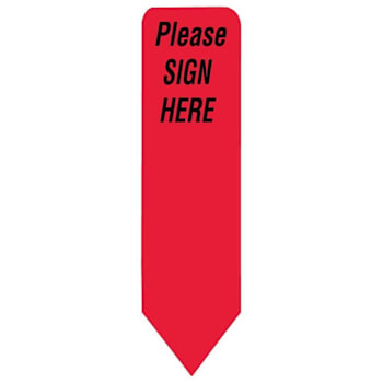 Rrd Uniarrow Jr. Spacesaver Flag 1-3/16" X 5/16" Please Sign Here Package Of 300
