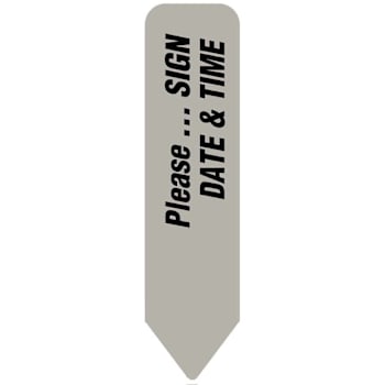 Rrd Uniarrow Flag 1-5/8" X 2-1/4" Please Sign Date/Time Package Of 150