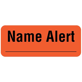 Rrd Name Alert Label 2-1/4" X 7/8"