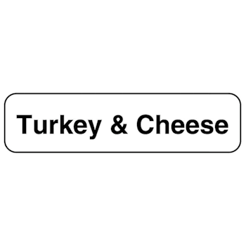 Rrd Turkey & Cheese Food Identification Labels 1-1/4" X 5/16"