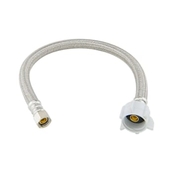 Image for Brasscraft Braided Polymer Toilet Connector, 3/8" Comp X 7/8" Ballcock Nut X 16" from HD Supply