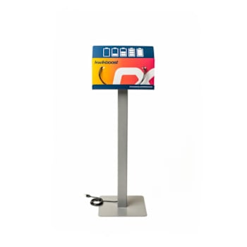 Luxor Kwikboost® Standard Courtesy Charge Station Freestand W/Tablet Shelf