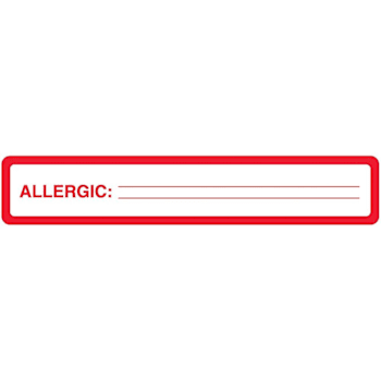 Rrd Allergy Alert Label 5-1/2" X 1"
