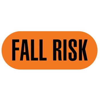 Rrd Wristband Alert Labels 5/8"X1/4" Fall Risk Package Of 300