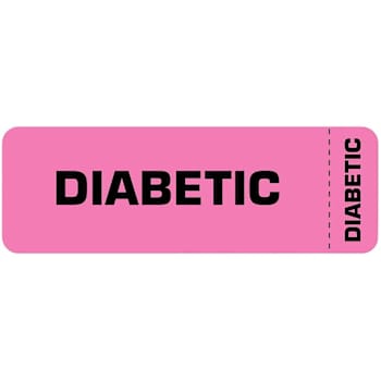 Rrd Wrap-Around Chart Label 3"X1"- Diabetic