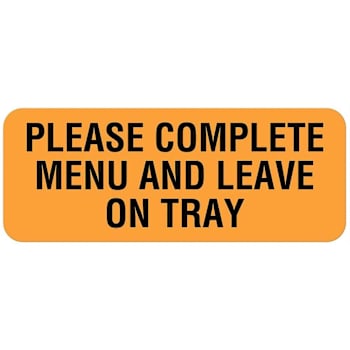 Rrd Nutrition Communication Labels 2-1/4"X7/8" Please Complete Menu