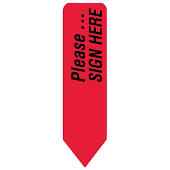 Rrd Uniarrow Jr Please Sign Here -Red Package Of 300