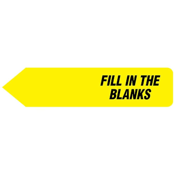 Rrd Uniarrow Plus Flag With Message 1-3/4"X13/32" Fill In The Blanks