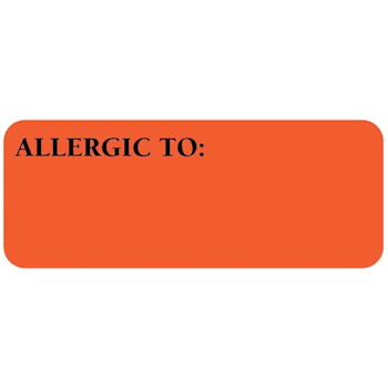 Rrd Allergy Alert Label 2 1/4"X7/8"