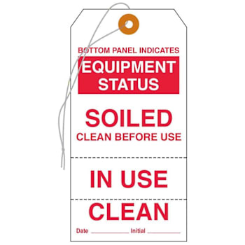 Image for Rrd Equipment Clean Status Tag 6-1/4"X3-1/8 Package Of 50 from HD Supply