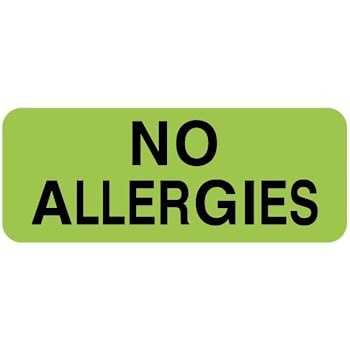 Rrd Allergy Alert Label 2-1/4"X7/8"