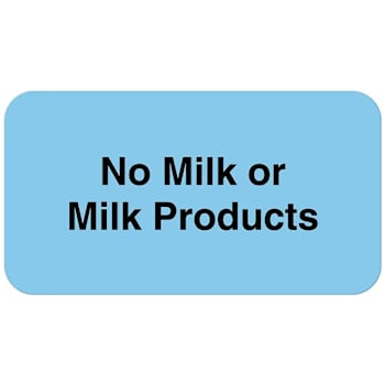 Rrd No Milk Or Milk Products Nutrition Communication Labels 1-5/8"X7/8"