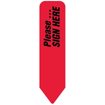 Rrd Uniarrow Flag 2-1/4"X9/16" Red Please Sign Here Package Of 150