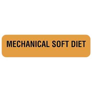 Rrd Mechanical Soft Diet Nutrition Communication Labels 1-1/4"X5/16"
