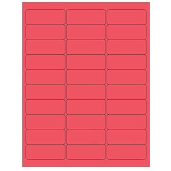 Rrd Colored Laser Labels 8/12x11" Sh Red Package Of 25