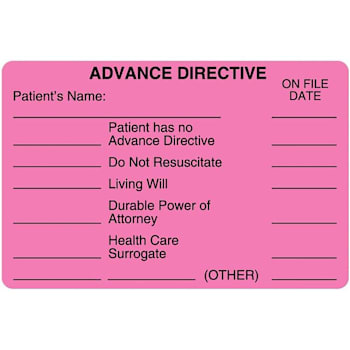 Rrd Advanced Directive Label 4"X2-5/8"