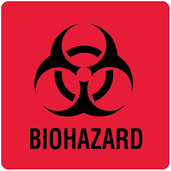 Image for Rrd Biohazard Warning Label 6"X6" Red Package Of 10 from HD Supply
