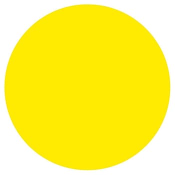 Rrd Vinyl Circle 3/4" Dia Yellow