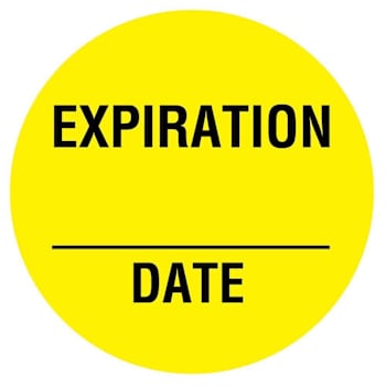 Rrd Expiration Label 3/4"X3/4"