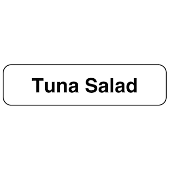 Rrd Tuna Salad Food Identification Labels 1-1/4"X5/16"