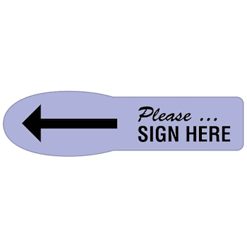 Rrd Extra Large Uniflag 2-1/4"X5/8" Please Sign Here Package Of 90