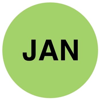 Rrd Month Inventory Label 1"X1" January