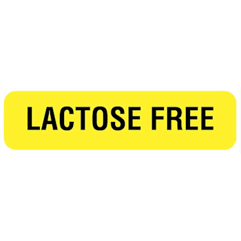 Rrd Lactose Free Nutrition Communication Labels 1-1/4"X5/16"