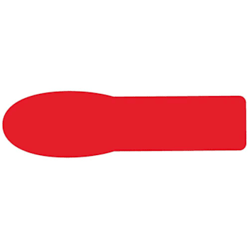 Rrd Extra Large Uniflag 2-1/4"X5/8" Red Package Of 90