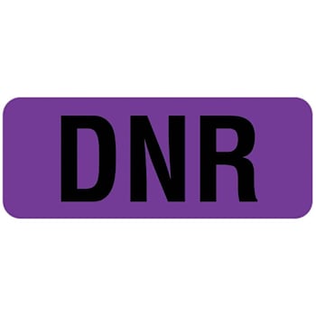 Rrd Alert Label 1-5/8"X7/8" Dnr