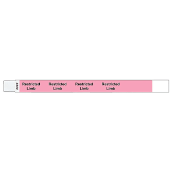 Rrd Adult Tyvek Alert Wristband 10"X3/4" Restricted Limb Case Of 500