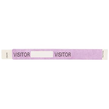 Rrd Tyvek Visitor Wristband 10"X1" Purple Case Of 500