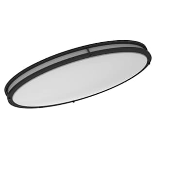 Seasons Quick Install 32-Inch Oval 30w/36w/40w Dimmable Integrated LED Flush Mount Light With 5 CCT Selectable In Matte Black