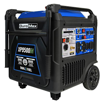 Image for Duromax 9,500w/7,600w Dual Fuel Portable Digital Remote Start Inverter Generator from HD Supply