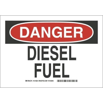 Image for Brady® 7 X 10" Polyester Self Sticking "DANGER DIESEL FUEL" Sign from HD Supply