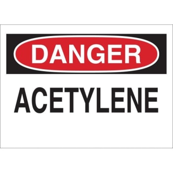Image for Brady® 10 X 14" Aluminum "DANGER ACETYLENE" Sign from HD Supply