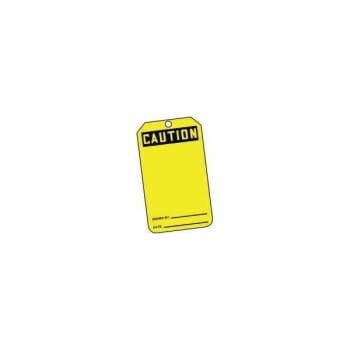 Brady Accident Prevention Tag "Caution" Package Of 25