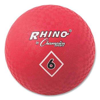 Champion Sports Playground Ball, 6" Diameter, Red