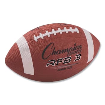 Champion Sports Rubber Sports Ball, Football, Junior Size, Brown